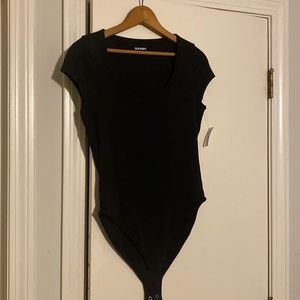 Old Navy Black Cap Sleeve Body Suit. NEW Size S